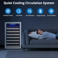 thumbnail image 6 of Ataucjin 20 Inch Wine Fridge, 52 Bottle Wine Cooler Refrigerator, 40-66°F Wine Refrigerator with Glass Door, Blue LED Light Wine Fridge, Wine Cellar Chiller w 7 Shelves, Freestanding Wine Fridge for H, 6 of 7