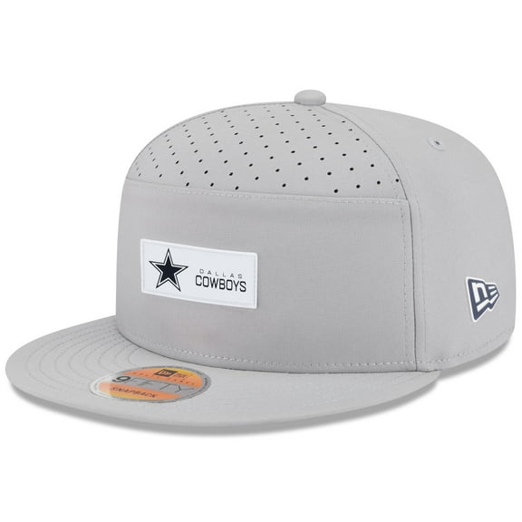 Men's New Era Gray Dallas Cowboys 2025 Sideline  Split Panel 9FIFTY Snapback Hat