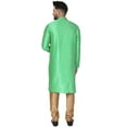 thumbnail image 4 of SKAVIJ Kurta Pyjama for Men 2-Piece Indian Traditional Party Dress Green XL, 4 of 6