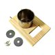 thumbnail image 2 of Comedero para pájaros de acero inoxidable, comedero colgante para mascotas, soporte de madera para percha. Taza individual, 2 of 7