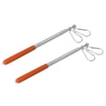thumbnail image 1 of Unique Bargains 3.9ft Telescopic Handheld Flagpoles Tour Guide Flag Pole with Clips for Teaching Orange, 2 Pack, 1 of 7