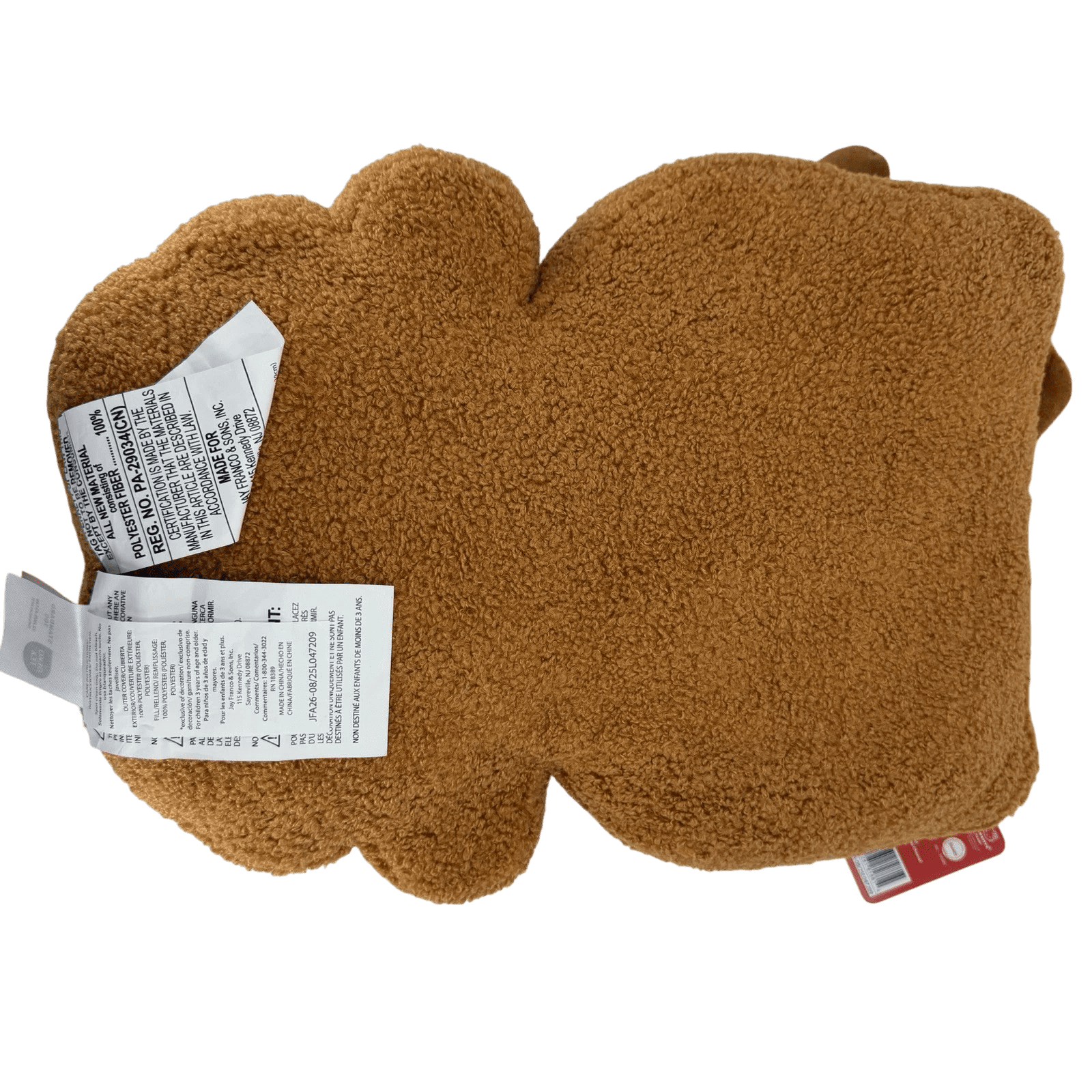 Hello Kitty 2025 Gingerbread Sherpa Plush Pillow, 15" Holiday Edition