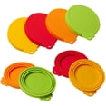 thumbnail image 1 of Tapas de silicona para latas de mascotas, 4 tapas para latas de comida para perros y gatos, talla única, tapas de latas para perros y gatos de tamaño estándar, cubierta universal de silicona para, 1 of 6