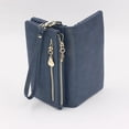 thumbnail image 2 of Cartera larga de mujer con doble cremallera y acabado esmerilado, cartera de mano de mujer de gran capacidad, cartera de mano larga, 2 of 6