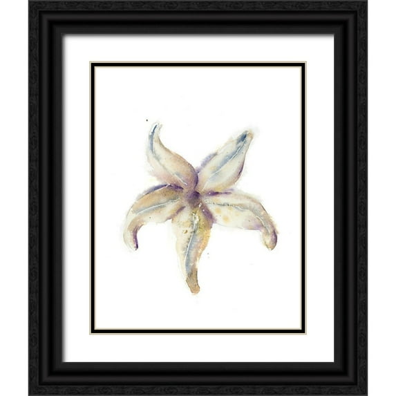 Shefranov, Olga 12x14 Black Ornate Wood Framed with Double Matting Museum Art Print Titled - Starfish