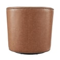 thumbnail image 4 of NPD Furniture Ernest Faux Leather Swivel Accent Arm Chair in Vintage Cider, 4 of 12