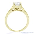 thumbnail image 4 of Round Cut Forever ONE Moissanite Trellis Solitaire Engagement Ring in 14k Yellow Gold, 4 of 5