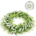thumbnail image 3 of Bienvenido Corona de Gypsophila Corona Artificial Blanca Decoración 40 cm Corona de Puerta Flores Primavera Corona Natural Corona pequeña para Pared, Exterior, Boda, decoración, etc., 3 of 7