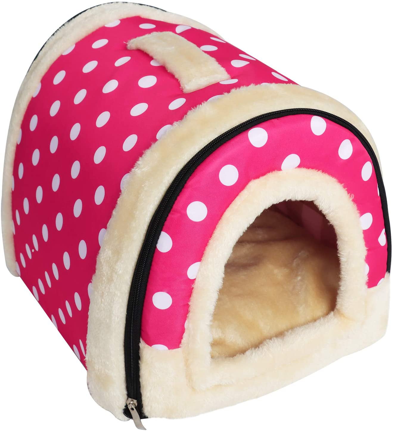 Washable Dog House Kennel Bed Indoor Pet House Warm Pet Soft Bed House with Cushion and Non-Slip Bottom for Small Medium Large Cats Dogs 