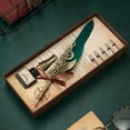 thumbnail image 3 of HEVIRGO 1 Set 0.5mm Vintage Replaceable Quill Pen Set Copper Convenient Use Quill Pen Ink Set for Beginners, 3 of 10