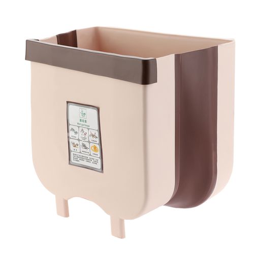 Creative Wall Mounted Folding Waste Bin Kitchen Trash Garbage Can Kitchen