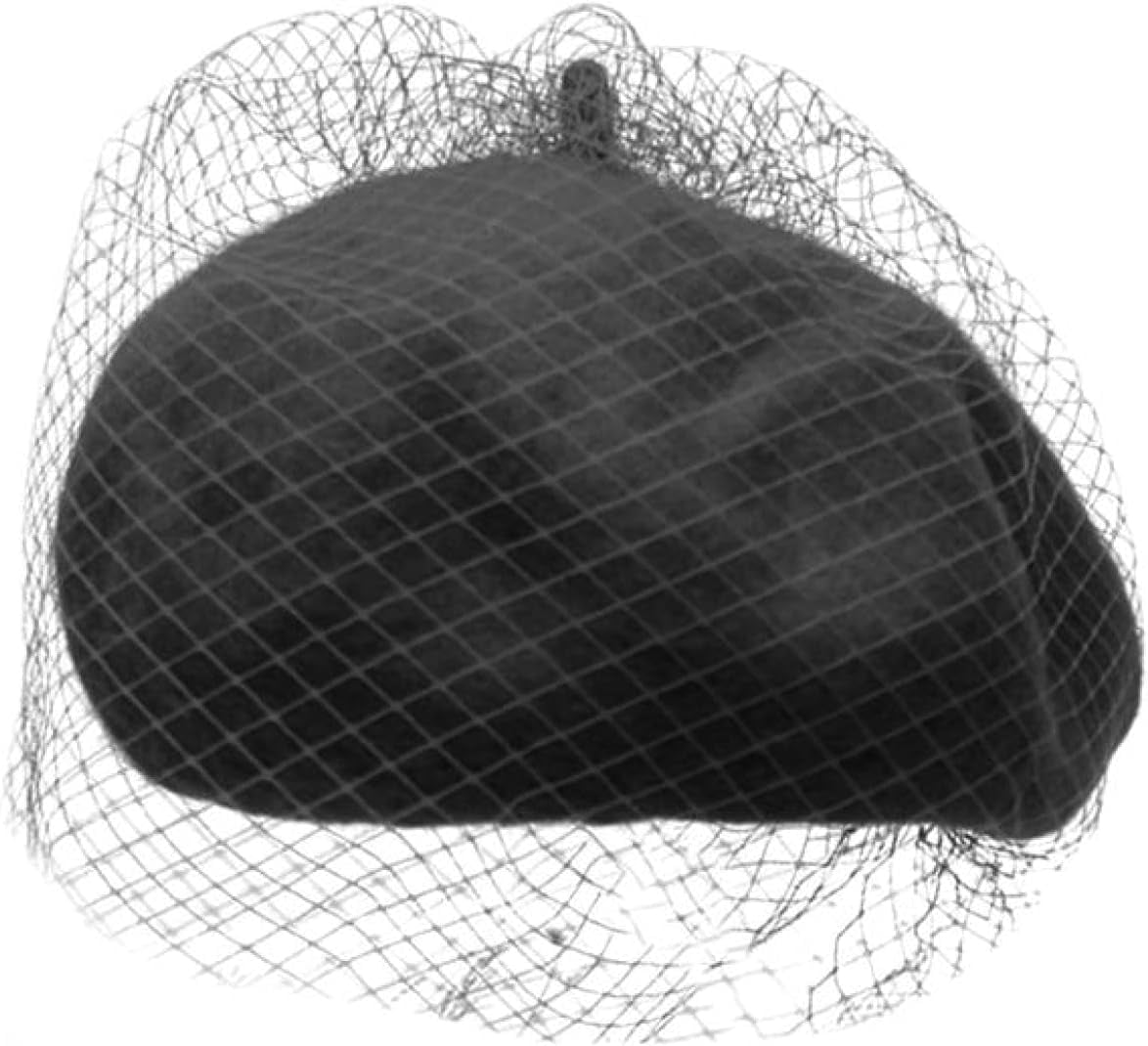 CoCoMangos Beret Hat for Women Mystery Net Veil Style Womens Autumn Winter Warm Wool Outdoor Elegant Beanies Bonnet Cap