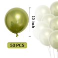 thumbnail image 2 of Globos Ztikug de látex metálico verde claro de 10 pulgadas (50 unidades), 2 of 6