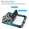 thumbnail image 3 of PhooArto 2 PCS Luggage Tag for Suitcase Bag Tags for Backpacks Baggage Handbag School Instrument Tag Label, Leopard Print Blue Butterfly, 3 of 6