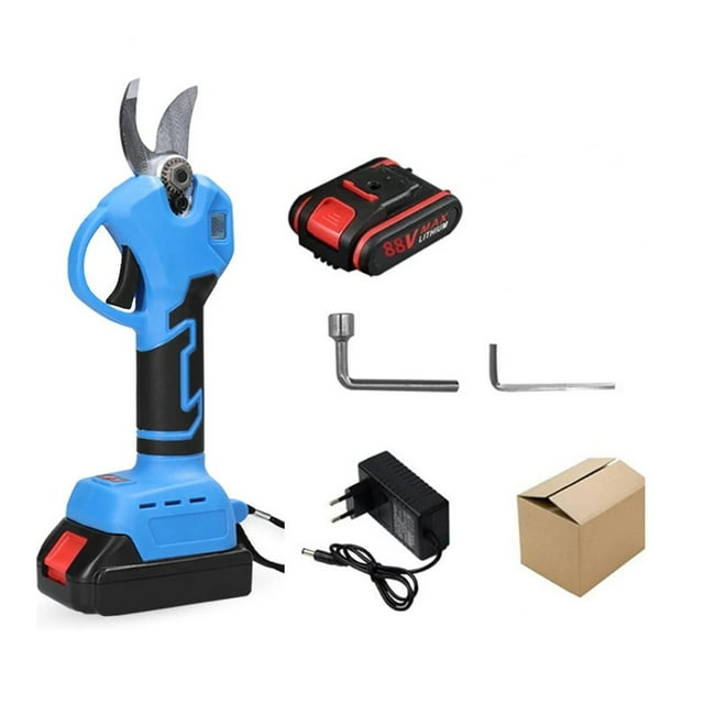 88V Cordless Electric Pruner Shear Fruit Tree Bonsai Brushless Tree Branches Cutter Scissor With Display ,Less Effort