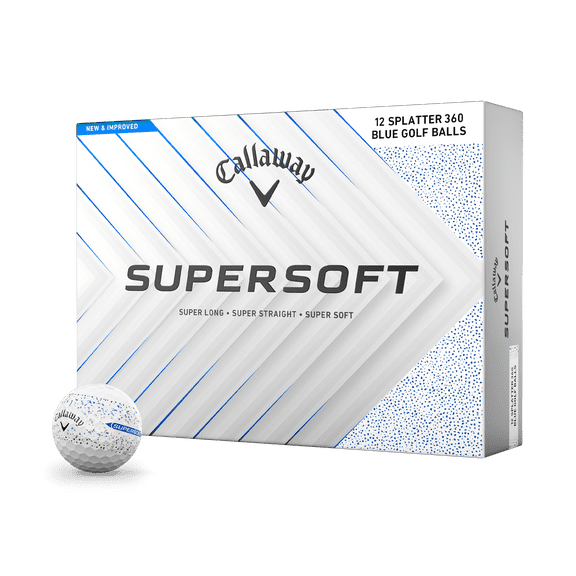 Callaway SuperSoft Splatter 2025 Golf Balls 12pk, Blue