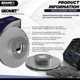 thumbnail image 3 of [Rear] Brake X GEOMET Coated Replacement Disc Rotors and Premium Ceramic Brake Pads Kit | 6 Piece Set | For 2018 Fiat 500L 1.4, 3 of 14