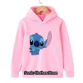 thumbnail image 3 of Sudadera con capucha de Disney Stitch para niñas y niños, ropa de dibujos animados, sudadera de Lilo Stitch, manga, informal, años 90, 3 of 5