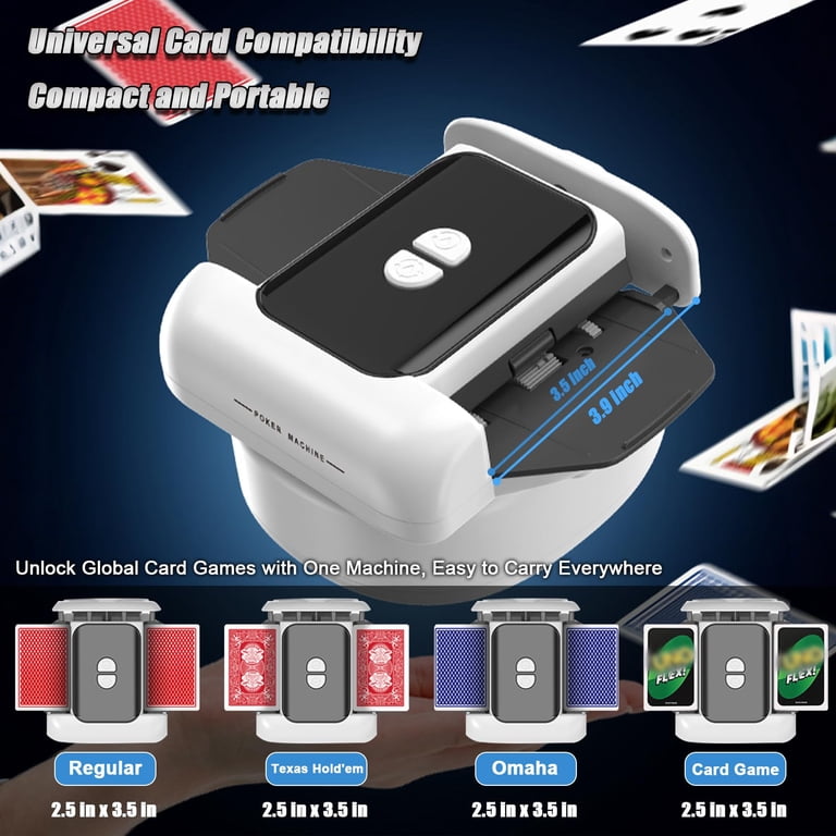 mtg card shuffling machine Holiky Automatic Shuffler 2 Deck, Rechargeable Playing Cards with One-Press AUTO&Manual Mode, Electric Poker Shufflers for UNO, Skip-Bo, Phase 10, Home Party Card Games : Toys & Games 2 decks of cards Automatic Card Shuffler 1-2 Decks,