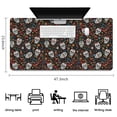 thumbnail image 5 of Long Mouse Pads for Desk,Colorful Skull Flower Pattern Desk Mats on Top Of Desks, Desk Mouse Pad Extra Large with 3mm Non-Slip Base and Stitched Edge for Gaming,Office,Work,Home 47.3"x23.6", 5 of 6