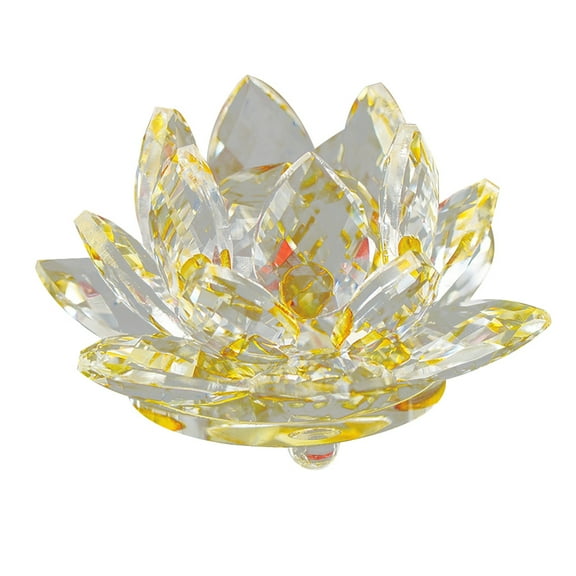 Grandest Birch Artificial Quartz Crystal Lotus Flower Figurine Wedding Party Decor Souvenir Lotus Shape Home Decor Vivid Souvenir