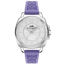 Coach Boyfriend 14504102 Purple Silicone Silver Logo Dial Women’s Watch