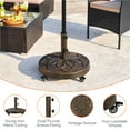 thumbnail image 2 of Yaheetech 20" Outdoor Rolling Heavy Duty Patio Market Umbrella Base, Bronze, 2 of 6