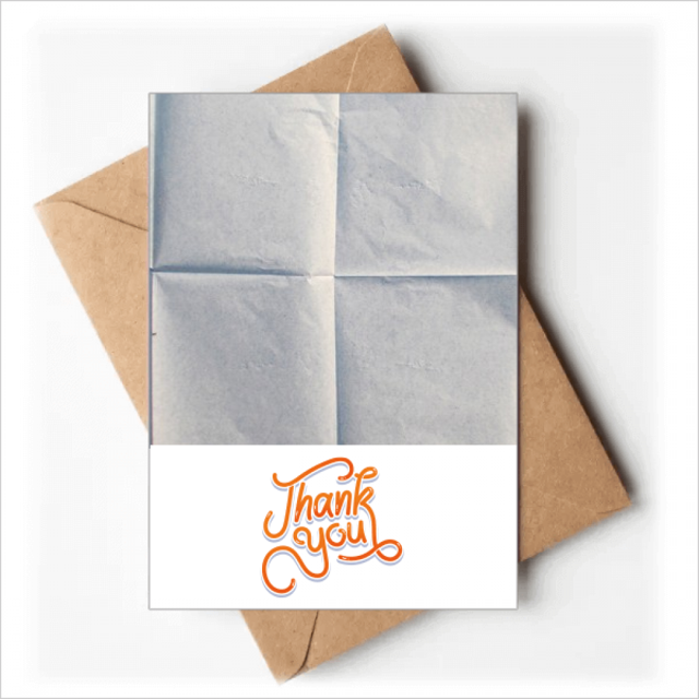Textura de papel limpio aseado fold Nota en blanco del sobre de la tarjeta de agradecimiento