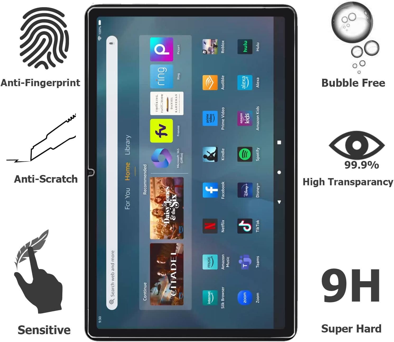 For  Fire Max 11 Case + 2 Tempered Glass Screen Protector for   Fire Max 11 Tablet (13th Generation, 2023 Released)- Lightweight Slim