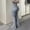 01 Light Blue, variant on YueHuiYing Women's High Waisted Flared Jeans Stretch Slim Fit With Pockets Street Fashion Denim Pants Comfortable Bottoms For Women Trendy Daily Wear