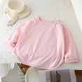 thumbnail image 2 of Odeerbi Infant Boys Girls T-shirt Long Sleeve Cotton Tee Tops Kids Fashion Fall Winter Basic Layering T-shirt Cute Round Neck Solid Color Base Layer Pink, 2 of 5
