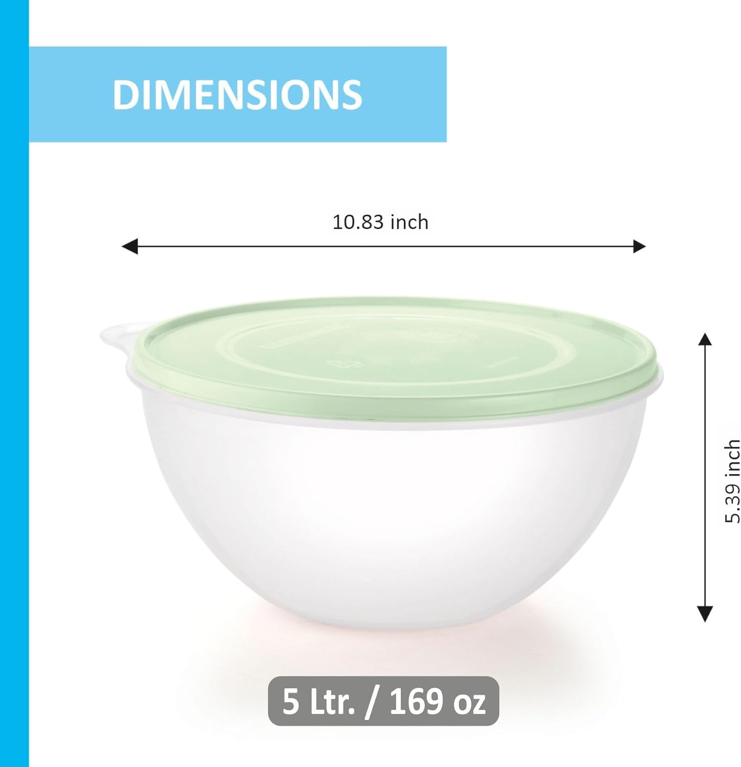 SIGNORA WARE 2‑Pack Large Food Storage Containers – Airtight Lids, Blue & Green