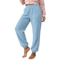 thumbnail image 4 of Kezqiaxn Pajama Pants Women Fashion Fleece Elastic Waist Stretch Lounge Pants Winter Pj Pants Womens Clothes 2026 Light Blue XXL, 4 of 8