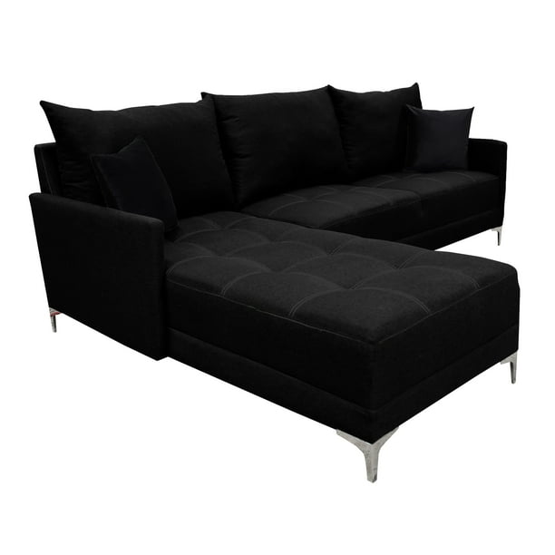 Sala esquinera El Bazar Store Caslon Negro 260x180 cm Lino nacional Modular
