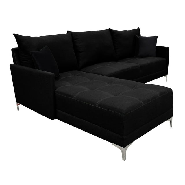 Sala esquinera El Bazar Store Caslon Negro 260x180 cm Lino nacional Modular
