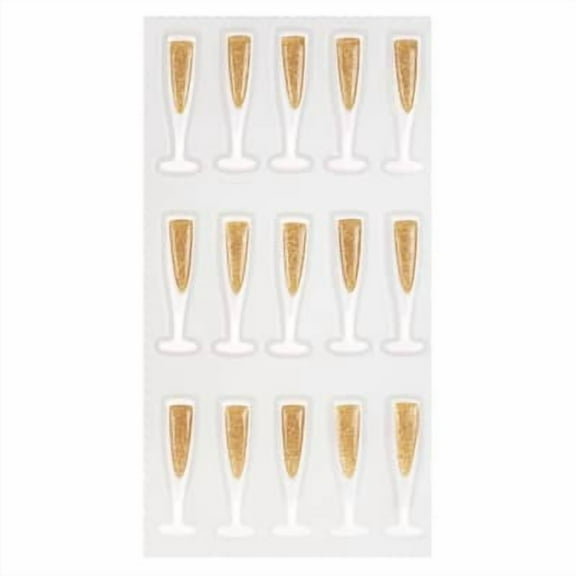 12 Packs: 15 ct. (180 total) Champagne Glass Stickers by Recollections