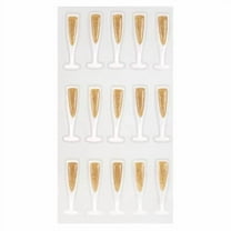 12 Packs: 15 ct. (180 total) Champagne Glass Stickers by Recollections