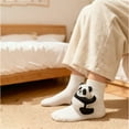 thumbnail image 6 of 3D Knit Animal Sloth Socks for Women, 2025 Christmas Socks Collection Fun Cute Plush Animals Hug Crew Socks, Winter Socks for Wife (Panda #779), 6 of 18