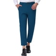 thumbnail image 1 of Pantalones de vestir de negocios recortados INSPIRE CHIC para hombre, corte recto, frente plano 28 Azul, 1 of 7