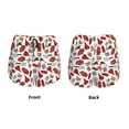 thumbnail image 3 of Pofeuu Red Food Print Women's Athletic Shorts Running Workout Shorts Tummy Control Quick Dry Gym Shorts with Pockets Double layer sports shorts-Small, 3 of 7
