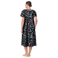 thumbnail image 3 of Aria Women's 100% Cotton Raglan Sleeve Smocked Neck Sleepwear 46" Gown, Sizes XS-5X, 3 of 7