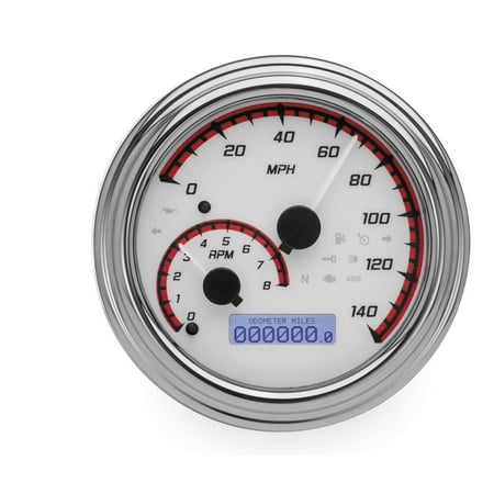 - Dakota Digital MVX-2011-WR-C MVX Analog Gauge System - White/Red
