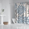 thumbnail image 3 of Extra Long Boho Shower Curtain 72x84 Inches - Vintage Floral & Tropical Leaves Pattern, Waterproof Bohemian Bathroom Decor with 12 Hooks, Tribal Rustic Style, 3 of 5