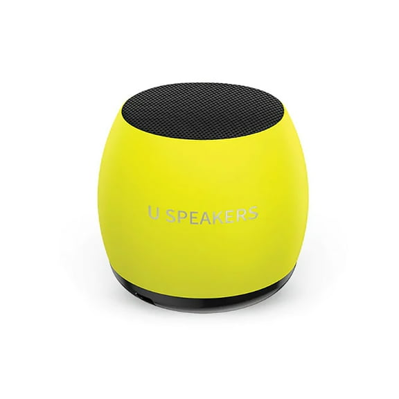 Fashionit U Speakers Micro Glow in the Dark Portable Wireless Bluetooth Speaker with Built-In Microphone & Selfie Remote Control - Ideal for Travel, Home, & Office – Neon Yellow