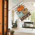 thumbnail image 5 of Fall Pumpkins House Flag 28x40 Inch Double Sided Autumn Thanksgiving Large Garden Yard Flag Burlap Seasonal Welcome Yard Outdoor Outside Holiday Decoration, 5 of 6