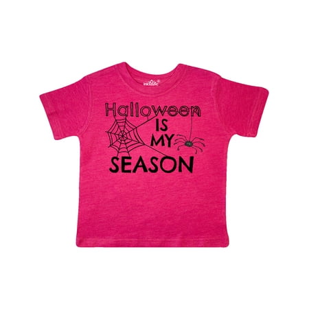 

Inktastic Halloween is my Season with Spider and Web Gift Toddler Boy or Toddler Girl T-Shirt