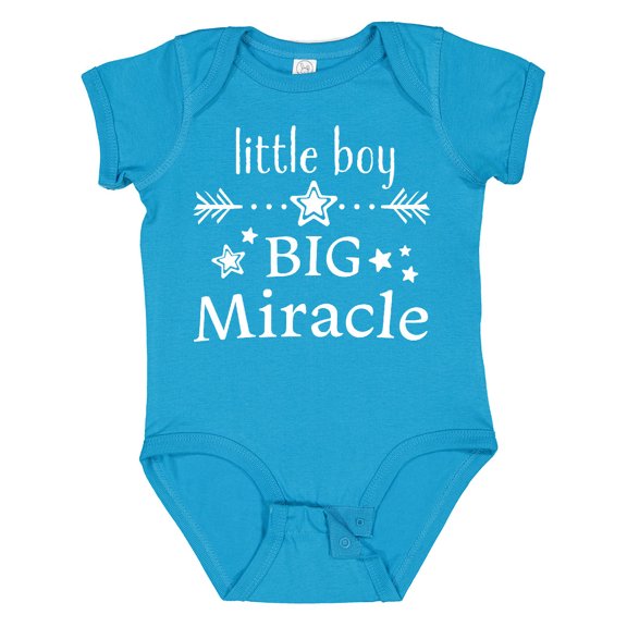 Inktastic Little Boy, Big Miracle Boys Baby Bodysuit