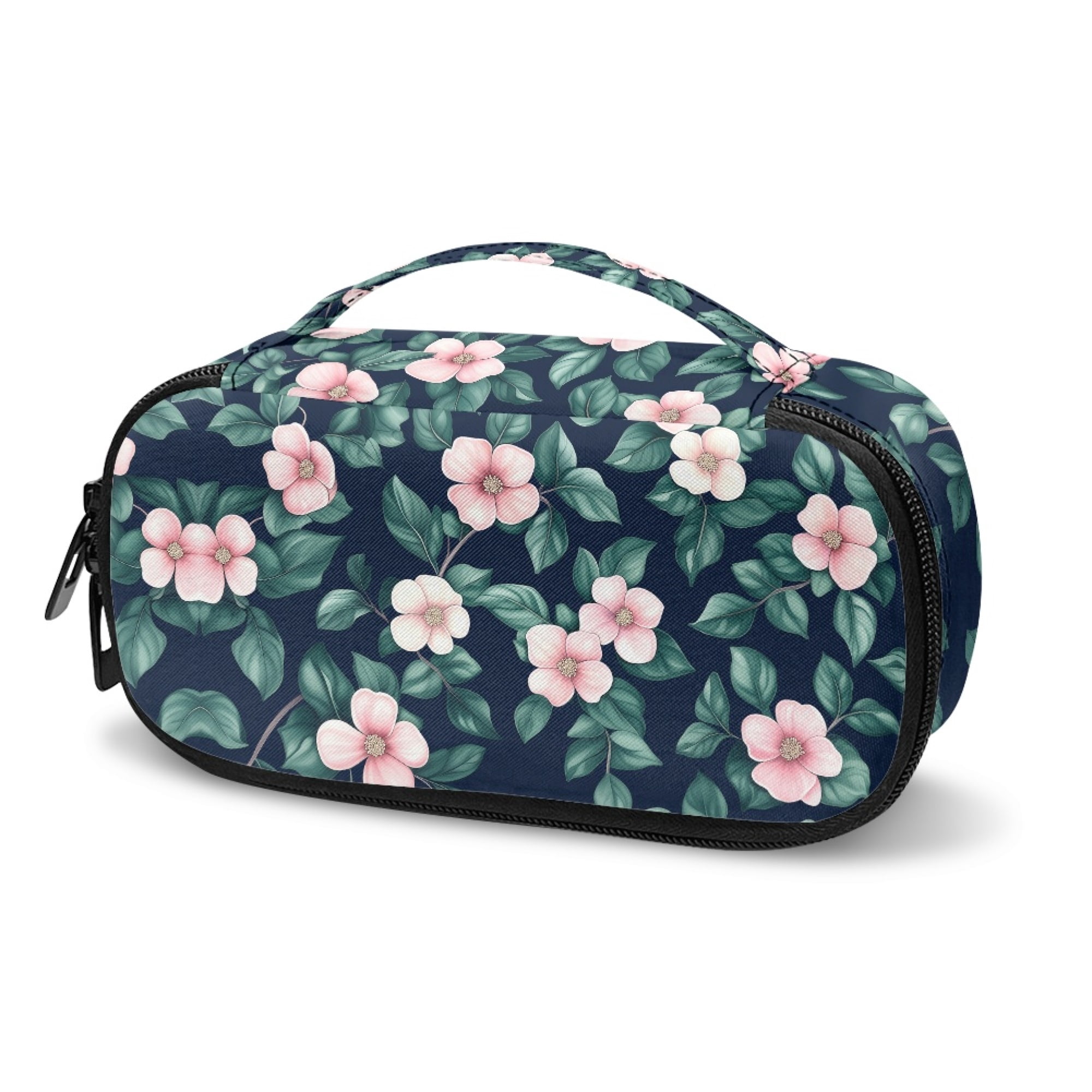Jiueut Pink Flower Insulin Storage Bag Insulin Bags for Women Diabetic Care Organizers & Travel Kits Small Insulated Bag for Medicine Storage Bags with Zipper Insulin Pouch