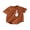 Brown, variant on EYIIYE Infant Boys Girls Summer Jumpsuit 0-1Y Newborn Baby Short Sleeve Romper Cartoon Duck Print Bodysuit Round Neck Playsuit Toddler Loose Casual Cute Clothes