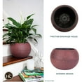 thumbnail image 5 of The HC Companies 10 Inch Atlas Sphere Planter, Round Plastic Plant Pot, Red, 5 of 5